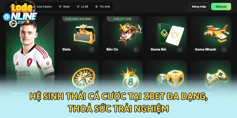 Hệ sinh thái cá cược tại ZBET đa dạng, thỏa sức trải nghiệm